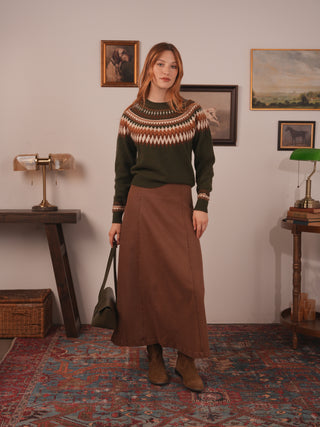 hd flared maxi skirt