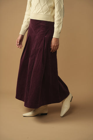 hd pleated corduroy skirt