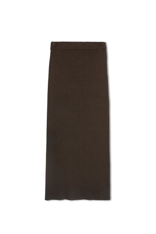 km rib maxi skirt