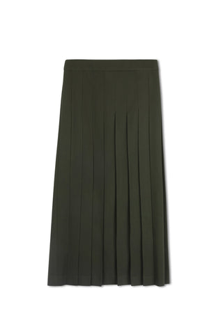 point maxi pleated skirt