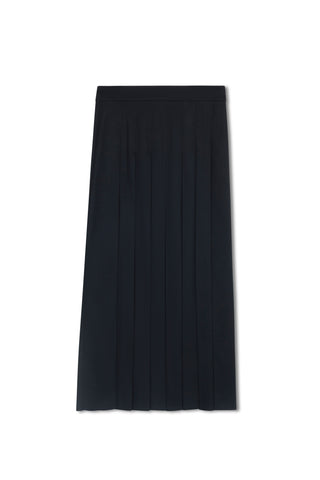point maxi pleated skirt