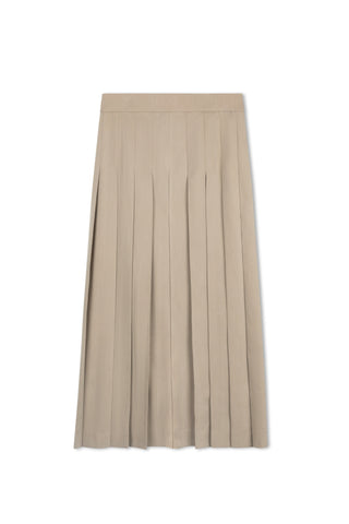 point maxi pleated skirt