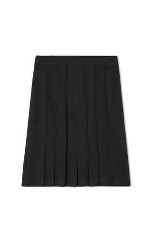 point short pleated skirt - BLACK