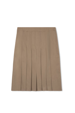 point short pleated skirt - NEW TAUPE