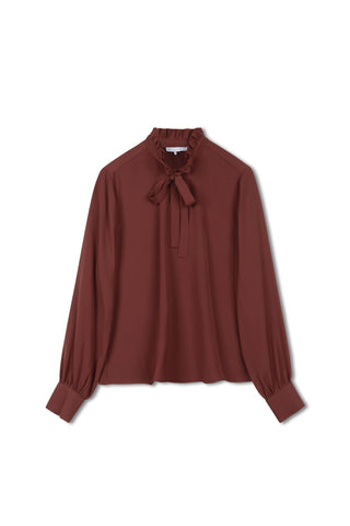 ceremony rufflie tie collar blouse