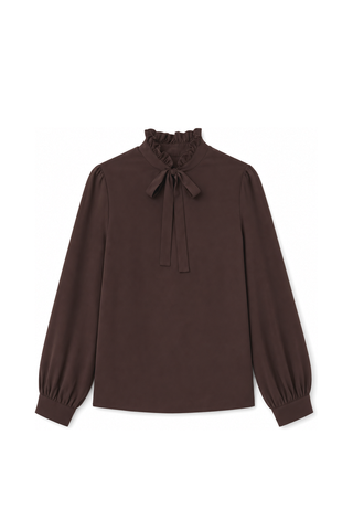 ceremony rufflie tie collar blouse
