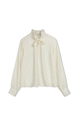 ceremony rufflie tie collar blouse