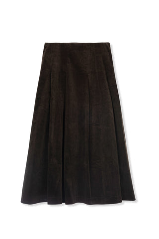 hd pleated corduroy skirt