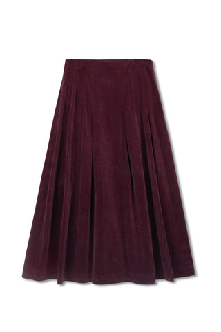 hd pleated corduroy skirt - Vineyard Wine