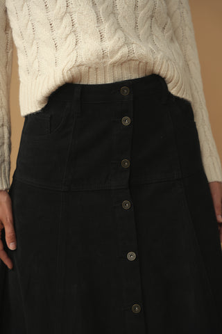 hd button front skirt
