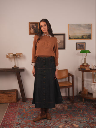 hd button front skirt