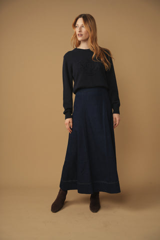 hd flared maxi skirt
