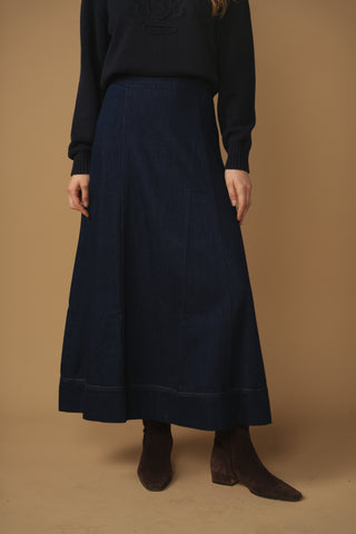 hd flared maxi skirt
