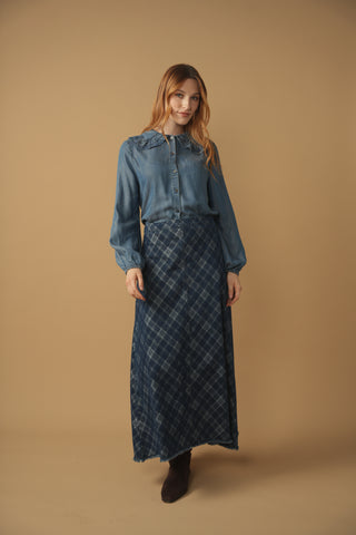 hd fringe hem aline skirt