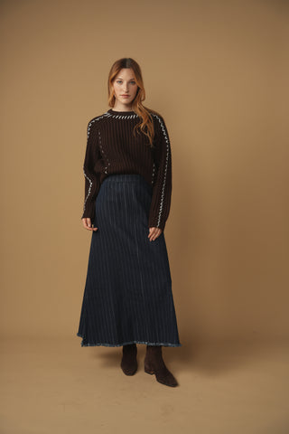 hd fringe hem aline skirt