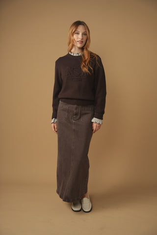hd front pocket maxi skirt