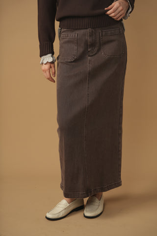 hd front pocket maxi skirt