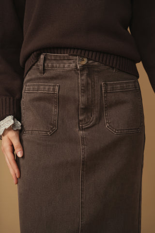 hd front pocket maxi skirt