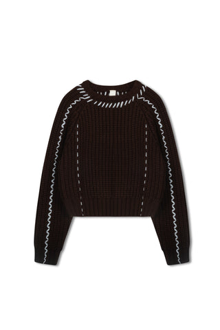 km mixed cable stitch sweater