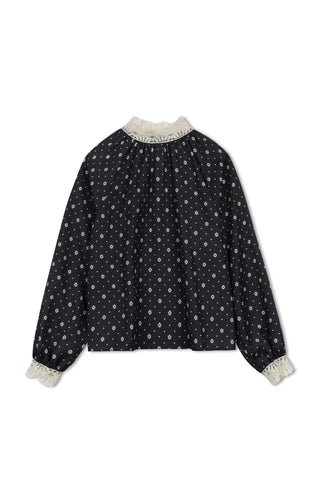 ceremony crochet collar blouse