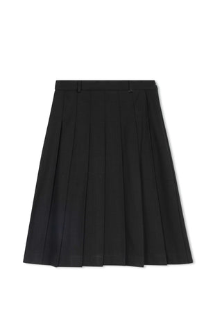 point knit pleated skirt