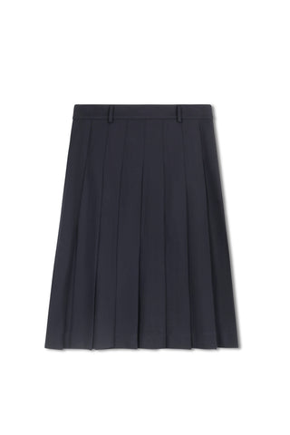 point short pleated skirt
