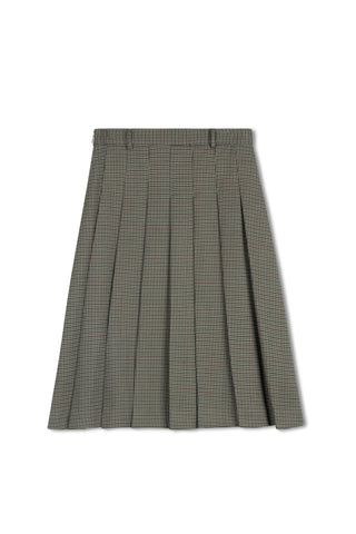 point knit pleated skirt
