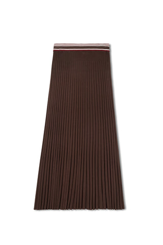 point luxe pleated skirt - NAVY