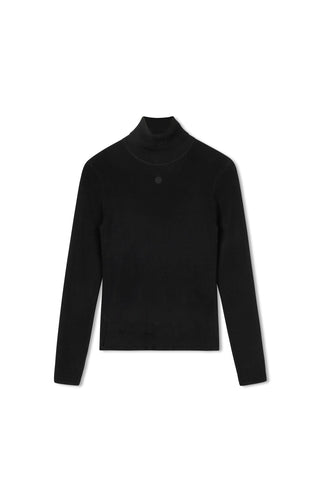 point luxe turtleneck - BLACK