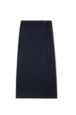 point side button skirt - NAVY