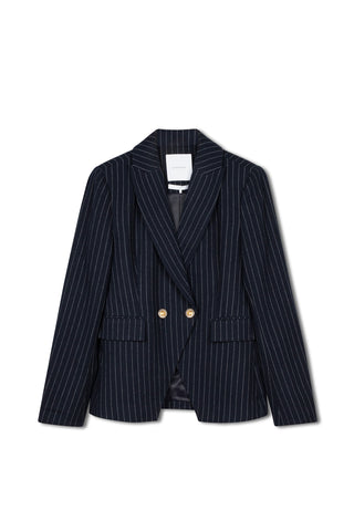 ceremony double breasted blazer - PINSTRIPE