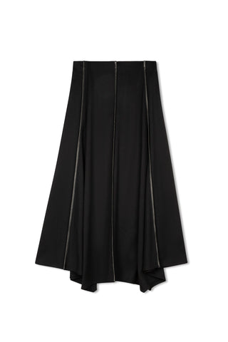 ceremony handkerchied hem skirt - BLACK