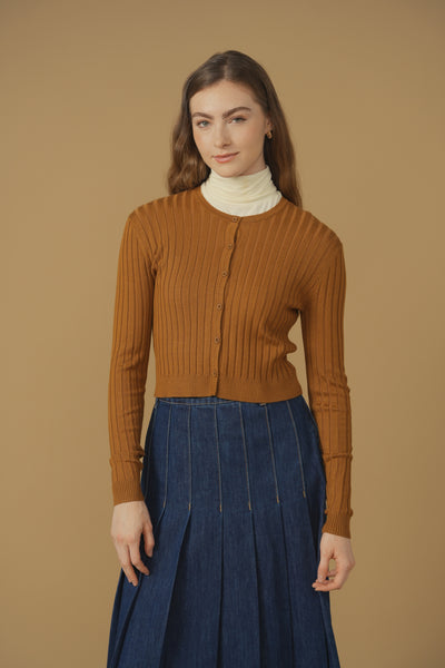 cinnamon rib cardi