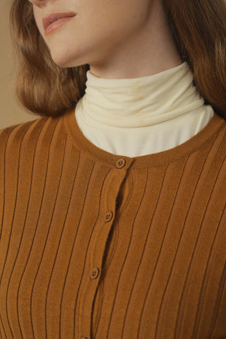 cinnamon rib cardi