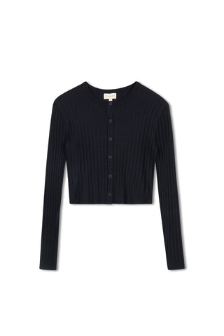 cinnamon rib cardi - Navy