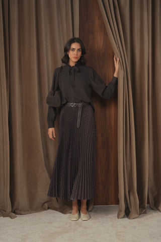 ceremony elastic waist maxi skirt