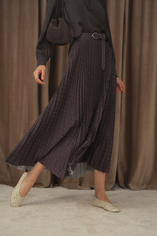 ceremony elastic waist maxi skirt