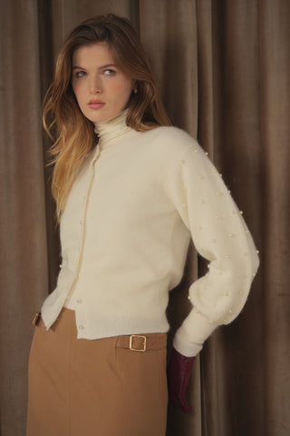 ceremony pearl embellished cardi