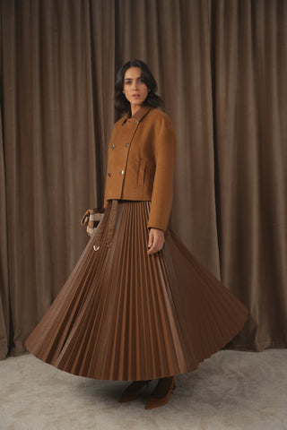 ceremony pu pleated skirt