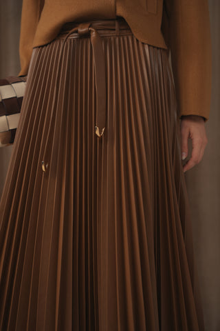 ceremony pu pleated skirt
