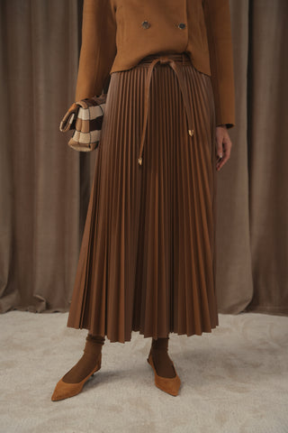 ceremony pu pleated skirt