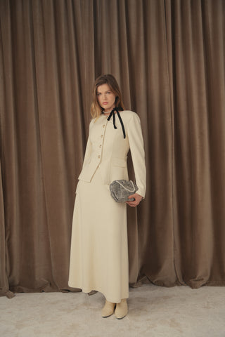 ceremony center seam maxi skirt