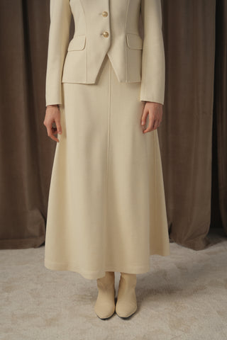ceremony center seam maxi skirt