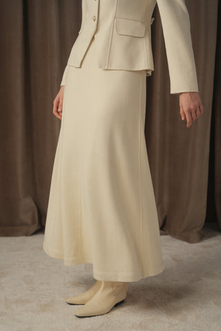 ceremony center seam maxi skirt