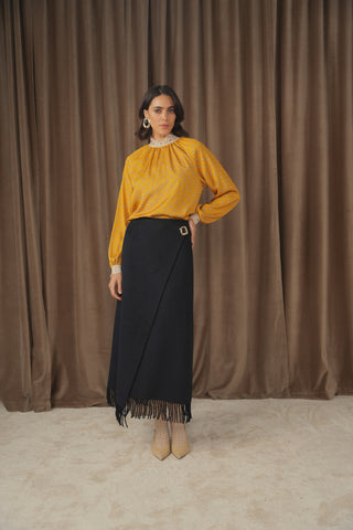 ceremony fringe wrap skirt