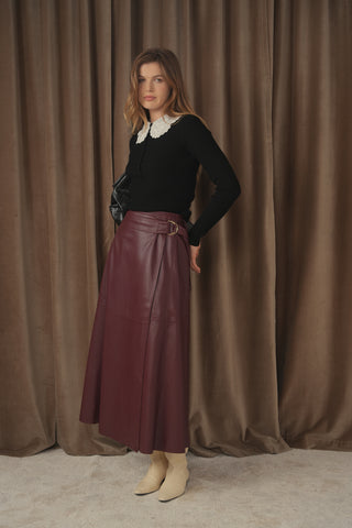 ceremony pu wrap skirt