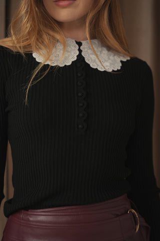 ceremony scallop collar top