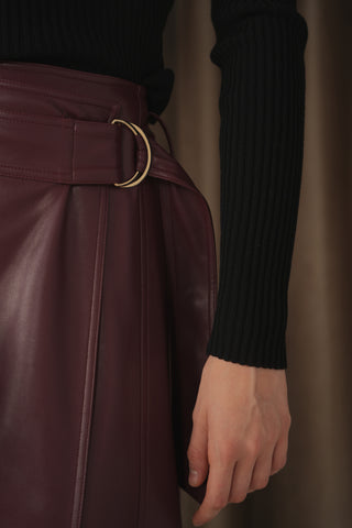 ceremony pu wrap skirt