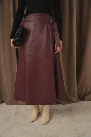 ceremony pu wrap skirt