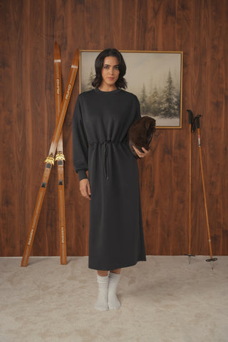 point cinch waist dress